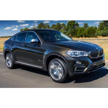   Avisa protecție bară spate din oțel negru, din oțel carbon roșu negru și carbon Bmw X6 II F16 2014-2020
