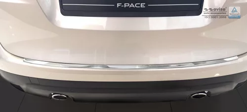 Avisa protecție bară spate din oțel oglindă, din oțel carbon negru și din carbon JAGUAR F-PACE 2016-2020, FL2020->