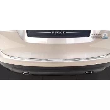   Avisa protecție bară spate din oțel oglindă, din oțel carbon roșu-negru și din carbon JAGUAR F-PACE 2016-2020, FL2020->