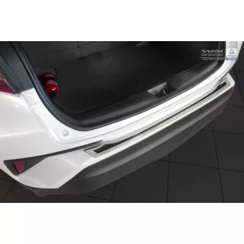   Avisa protecție bară spate din oțel oglindă, din oțel negru carbon și carbon TOYOTA C-HR crossover 2016-2019, FL2019->2023