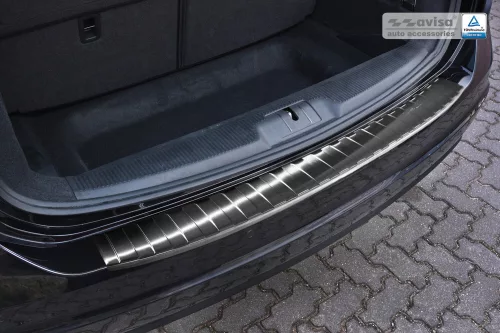 Avisa protecție bară spate din oțel negru Seat ALHAMBRA II 2010->, VOLKSWAGEN SHARAN II 2010->