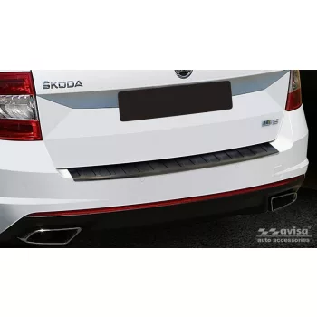   Avisa protecție bară spate din oțel negru SKODA Octavia III combi RS version 2013-2016, FL2016-2019