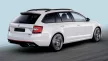 Avisa protecție bară spate din oțel negru SKODA Octavia III combi RS version 2013-2016, FL2016-2019