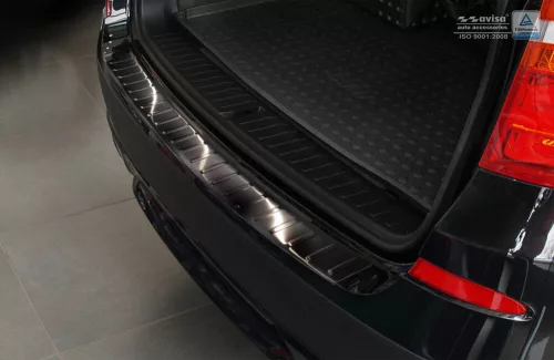Avisa protecție bară spate din oțel negru Bmw X3 F25/M-sport 2010-2014