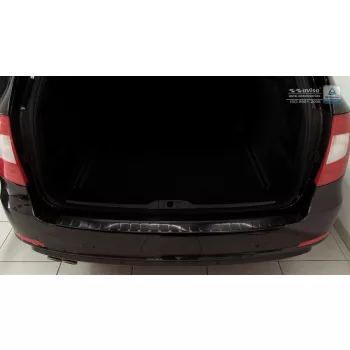   Avisa protecție bară spate din oțel negru SKODA SUPERB combi 2009-2013