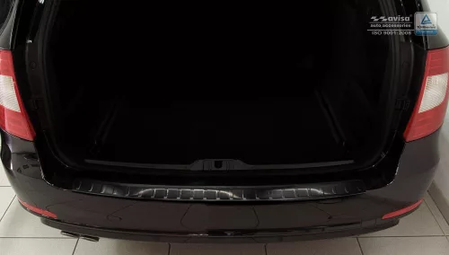 Avisa protecție bară spate din oțel negru SKODA SUPERB combi 2009-2013