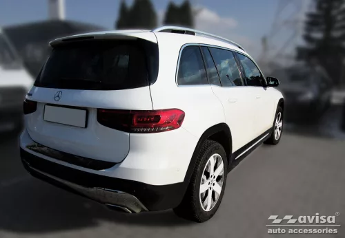 Avisa protecție bară spate din oțel negru MERCEDES GLB (X247) crossover 2019->/MERCEDES GLB AMG (X247) 2019->