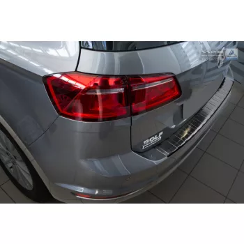   Avisa protecție bară spate din oțel negru VOLKSWAGEN Golf SPORTSVAN 2014-2017, FL2017->