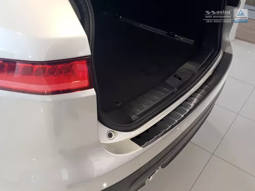 Avisa protecție bară spate din oțel negru JAGUAR F-PACE 2016-2020, FL2020->