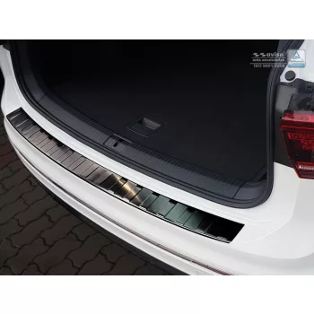   Avisa protecție bară spate din oțel negru TIGUAN II 2015-2020, FL2020->/eHybrid 2020-2024, TIGUAN II R-Line 2015-2020, 2021-2024 etc.