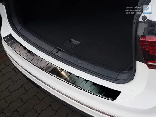 Avisa protecție bară spate din oțel negru TIGUAN II 2015-2020, FL2020->/eHybrid 2020-2024, TIGUAN II R-Line 2015-2020, 2021-2024 etc.