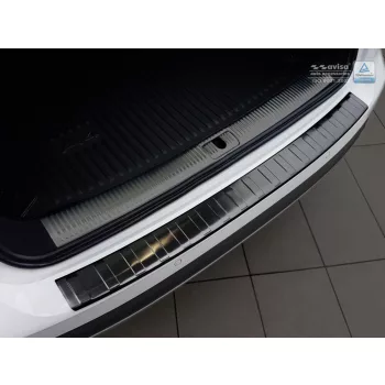   Avisa protecție bară spate din oțel negru Audi A4 B9 ALLROAD 2016-2019, FL2019-
