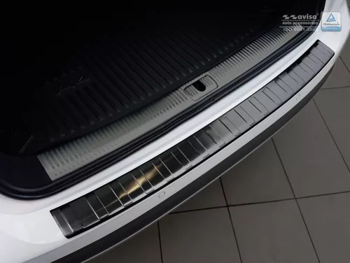 Avisa protecție bară spate din oțel negru Audi A4 B9 ALLROAD 2016-2019, FL2019-