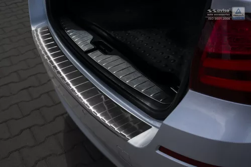 Avisa protecție bară spate din oțel negru Bmw 5 F11 touring 2010-2013, FL 2013-2017