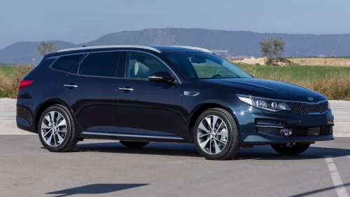 Avisa protecție bară spate din oțel negru Kia OPTIMA IV combi 2016-2018, FL2018->