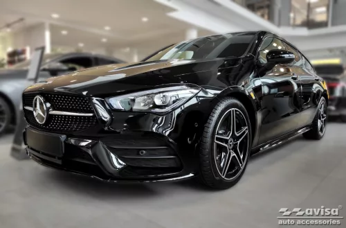 Avisa protecție bară spate din oțel negru MERCEDES CLA II SHOOTING BRAKE (X118) 2019->/AMG-Line
