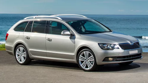 Avisa protecție bară spate din oțel negru SKODA SUPERB combi 2013-2015