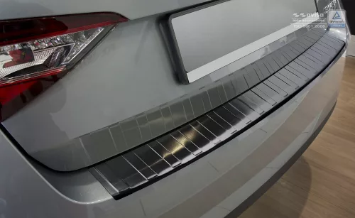 Avisa protecție bară spate din oțel negru SKODA SUPERB III liftback limousine 2015-2019, FL 2019->FL2019-2023