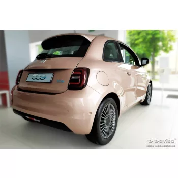   Avisa protecție bară spate din oțel negru FIAT 500 e II Hatchback 3D 2020/FIAT e II cabrio 2020/FIAT 500 II 3+1 Electric