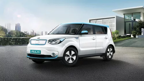 Avisa protecție bară spate din oțel negru (2 mai multe bucăți) Kia SOUL II EV 2014->