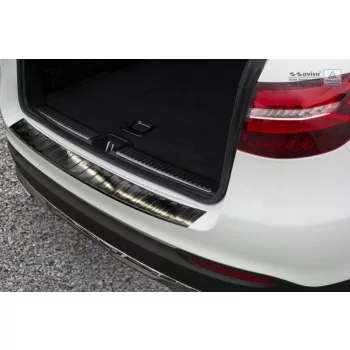   Avisa protecție bară spate din oțel negru MERCEDES GLC (X253) 5D/Hybrid 2015-2019, FL2019-2022
