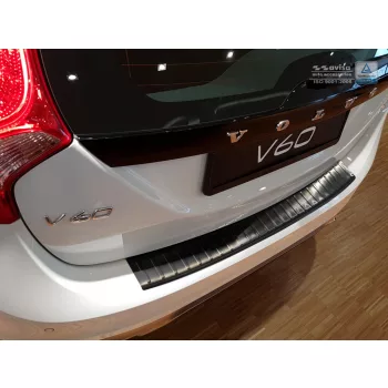   Avisa protecție bară spate din oțel negru Volvo V60 2010-2013, FL2013-2018, Volvo V60 CROSS COUNTRY 2015->