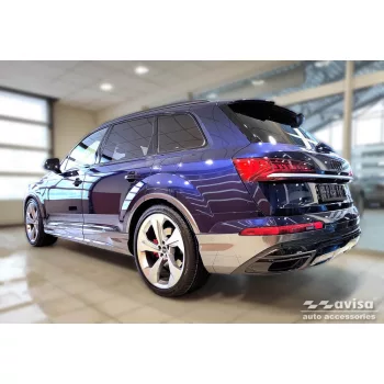   Avisa protecție bară spate oțel negru Audi Q7 II/S-line 2015-2019, FL2019-2024 Fl.2024