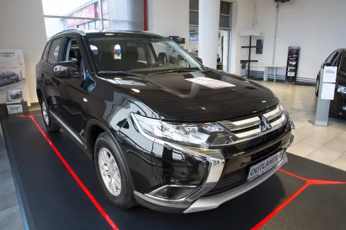 Avisa protecție bară spate din oțel negru MITSUBISHI OUTLANDER III FL2015-2017, FL2017-2022, MITSUBISHI OUTLANDER III PHEV FL2020-2022