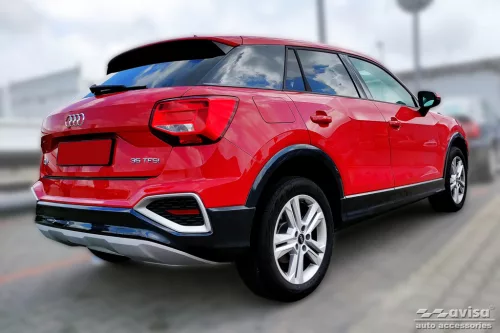 Avisa protecție bară spate din oțel negru Audi Q2 crossover FL2020->