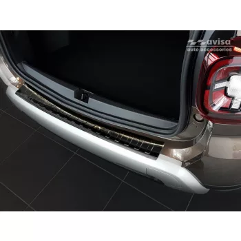   Avisa protecție bară spate din oțel negru Dacia DUSTER II 2017-2021, FL2021-2024