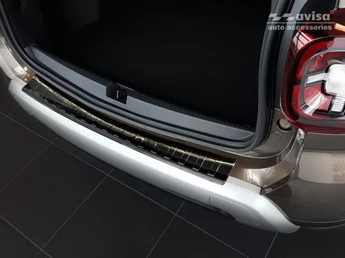 Avisa protecție bară spate din oțel negru Dacia DUSTER II 2017-2021, FL2021-2024