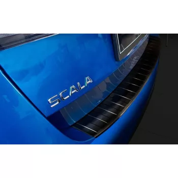   Avisa protecție bară spate din oțel negru SKODA SCALA 2019-2024 FL.2024->