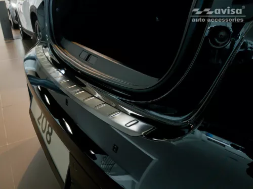 Avisa protecție bară spate din oțel negru PEUGEOT 208 II Hatchback 5D 2019-2023, FL.2023->