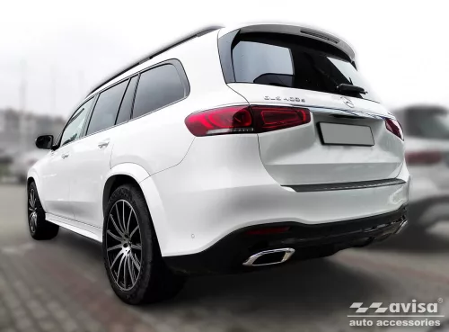 Avisa protecție bară spate din oțel negru MERCEDES GLS II (X167) 2019-2023, FL 2023->/MERCEDES GLS II (X167) 63 AMG 2019-2023, FL 2023->
