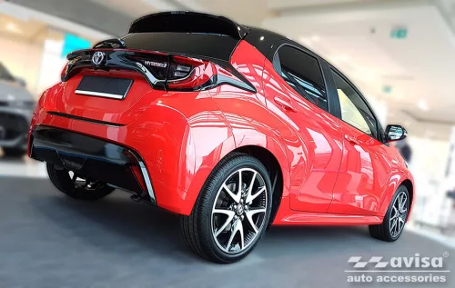 Avisa protecție bară spate din oțel negru TOYOTA Yaris IV Hatchback 5D/Hybrid 2020-2024 FL.2024->