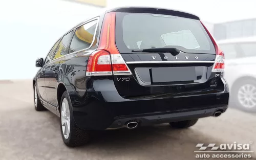 Avisa protecție de bară din oțel neagră VOLVO V70 III FL2014-2016