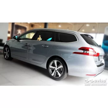   Avisa protecție bară spate din oțel negru PEUGEOT 308 II SW combi 2013-2017, FL2017-2021