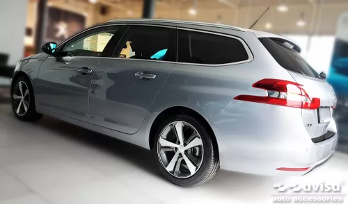 Avisa protecție bară spate din oțel negru PEUGEOT 308 II SW combi 2013-2017, FL2017-2021