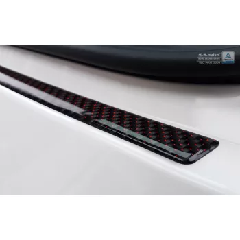   Avisa protecție bară spate din carbon 3D roșu/negru Audi Q3 2011-2015, FL 02.2015-2018