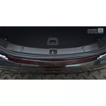   Avisa protecție bară spate din carbon 3D roșu/negru MERCEDES E Class W213 Limousine 2016-2020, FL2020-2023