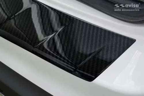 Avisa protecție bară spate MERCEDES GLC (X253) 5D/Hybrid 2015-2019, FL2019->carbon mintat negru