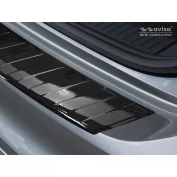   Avisa protecție bară spate VOLKSWAGEN TIGUAN II ALLSPACE 2017-2020, FL2020->carbon negru cu model
