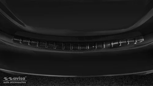 Avisa protecție bară spate din carbon negru MERCEDES C Class IV W205/AMG limousine 2014-2019, FL2019-06.2021