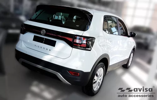 Avisa protecție bară spate din oțel carbon negru VOLKSWAGEN T-Cross 2018->2024, FL 2024->