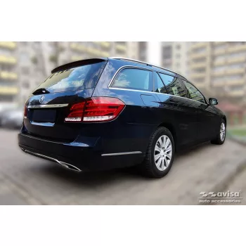   Avisa protecție bară spate din oțel carbon negru MERCEDES E Class W212 T-Model 2013-2015, FL2015-2016