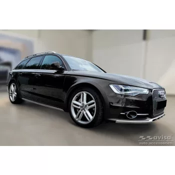   Avisa protecție bară spate din carbon negru Audi A6 C7 Allroad 2012-2014, FL2014-2018