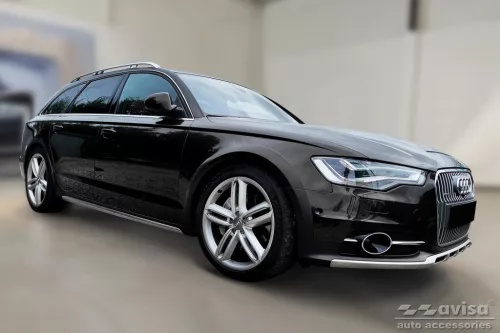 Avisa protecție bară spate din carbon negru Audi A6 C7 Allroad 2012-2014, FL2014-2018