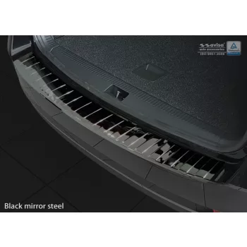   Avisa protecție bară spate din oțel negru oglindă SKODA Octavia III combi FL2016-2019