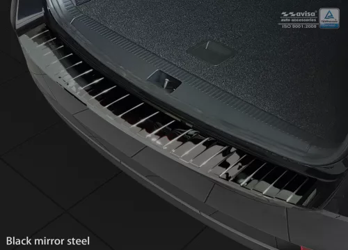 Avisa protecție bară spate din oțel negru oglindă SKODA Octavia III combi FL2016-2019