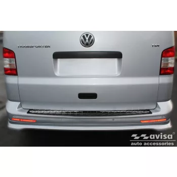   Avisa protecție bară spate din oțel negru oglindă TRANSPORTER T5 Multivan, Caravelle 2003-2012; FL2012-2015, TRANSPORTER T6 2015-2019, FL2019-2024